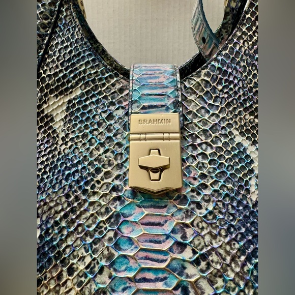 Brahmin Elise Satchel In Opal Marine Seville - Picture 2 of 8